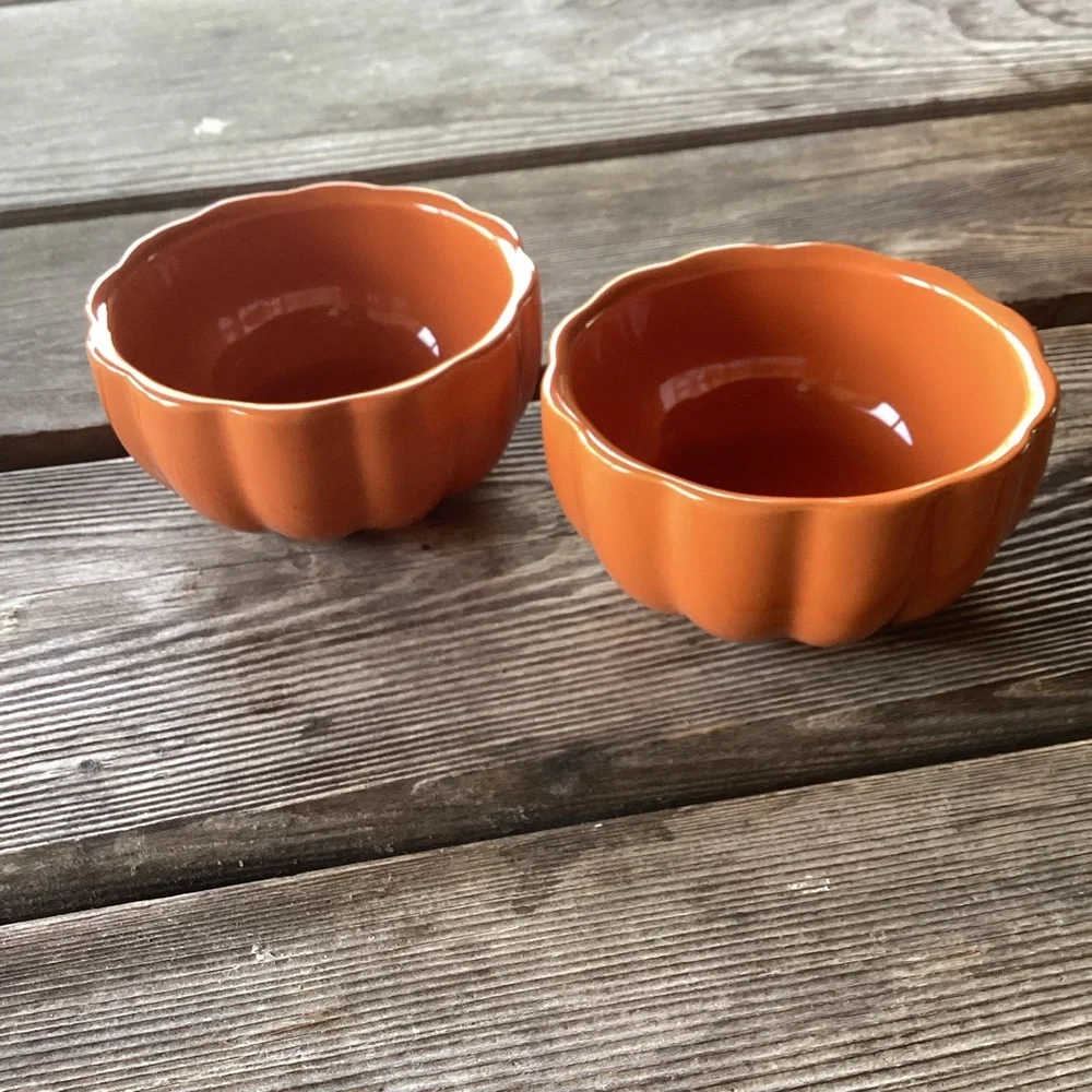 Makery Thanksgiving Ramekin - pumpkin shaped - set of 2